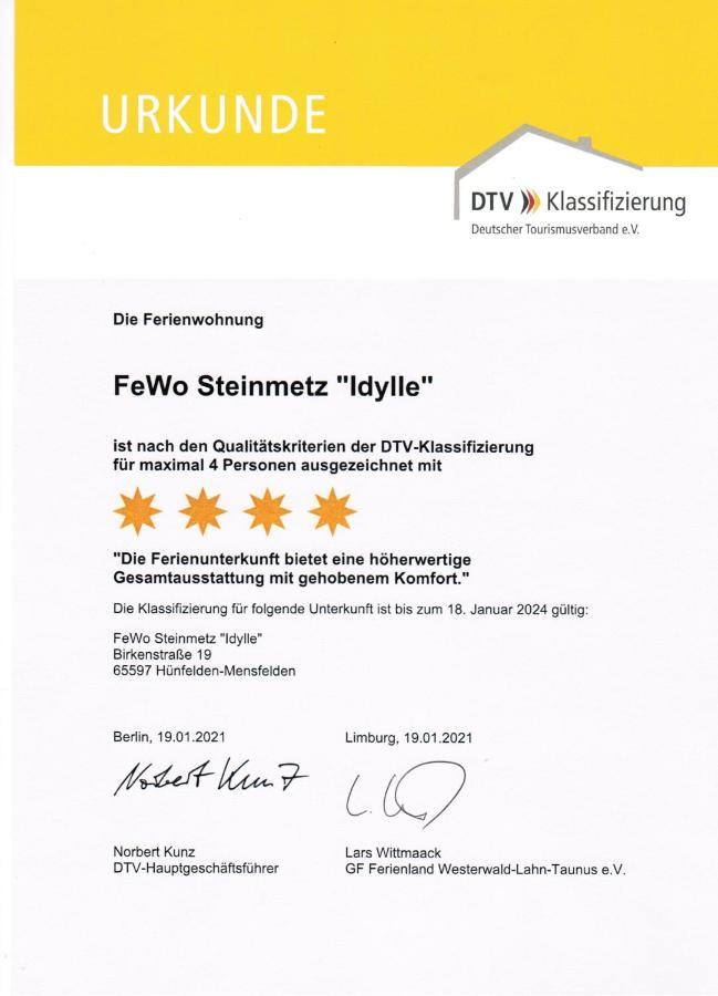 Mensfelden Zwei 4 Sterne Wohnungen Bei Limburg מראה חיצוני תמונה